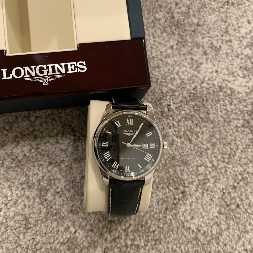 Longines Silver and Black Men's Watch